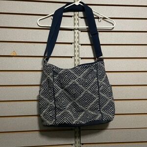 Thirty-One Gifts Blue Diamond Twill Weave Shoulder Bag Purse Crossbody‎